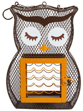 Heath 21703 Suet and Seed Bird Feeder, Whimsical Owl, Brown/Orange